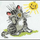 Набор для вышивания Кларт 6-073 «Котенок и солнышко» 11*11 см