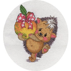 Набор для вышивания Кларт 8-131 «Ёжик с яблоком» 16*20 см