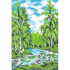 Набор для вышивания М.П.Студия КH-424 «Лето  в лесу» 14*21 см