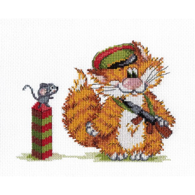 Набор для вышивания М.П.Студия НВ-354 «Рыжий кот. Пограничник» 20*15 см в интернет-магазине Швейпрофи.рф