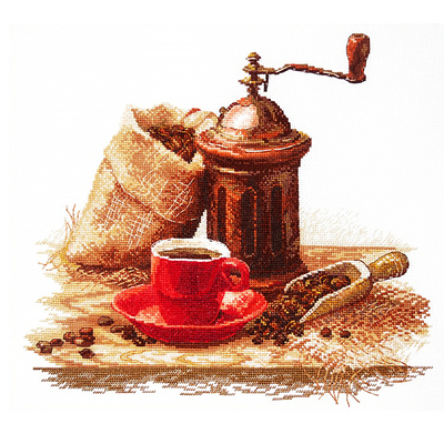 Набор для вышивания Овен №962 «Любимый аромат кофе» 29*26 см в интернет-магазине Швейпрофи.рф