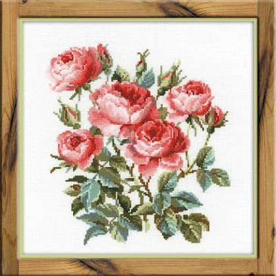 Набор для вышивания Риолис №1046 «Садовые розы» 40*40 см в интернет-магазине Швейпрофи.рф