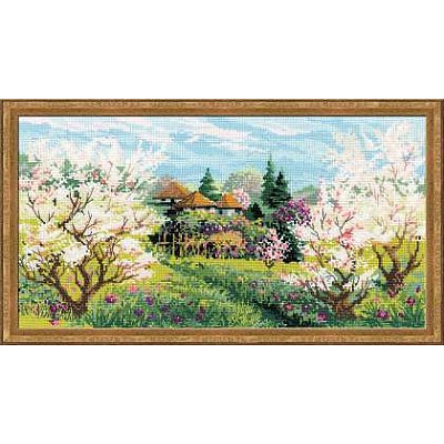 Набор для вышивания Риолис №1275 «Яблоневый сад» 41*23 см в интернет-магазине Швейпрофи.рф