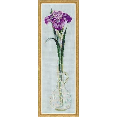 Набор для вышивания Риолис №1374 «Король цветов. Ирис» 15*50 см в интернет-магазине Швейпрофи.рф