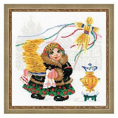 Набор для вышивания Риолис №1518 «Масленица. Блины» 25*25 см в интернет-магазине Швейпрофи.рф