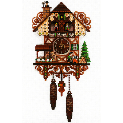 Набор для вышивания Риолис №1730 «Часы с кукушкой» 25*40 см в интернет-магазине Швейпрофи.рф