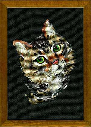 Набор для вышивания Риолис №766 «Серая кошка» 21*30 см