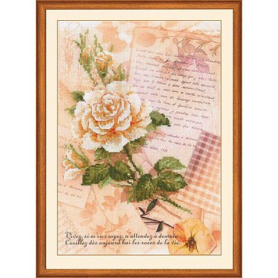 Набор для вышивания Риолис РТ-0035 «Письма о любви. Роза» 21*30 см в интернет-магазине Швейпрофи.рф