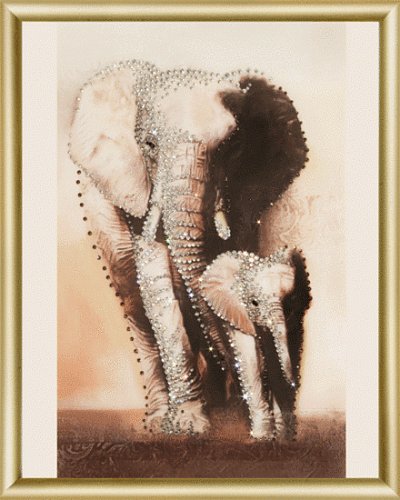 Набор для вышивания Чаривна Мить №067 КС «Величие. Слоны» 24*29.5 см