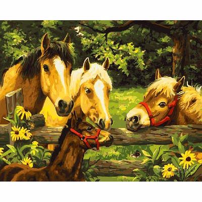 Набор для раскрашивания Paintboy GX3874 «Лошади» в интернет-магазине Швейпрофи.рф
