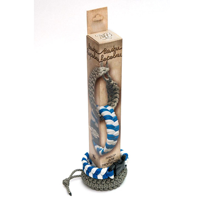 Набор для творчества Вяжи веревки арт.508 Косичка сине-белая 28*4*4 см в интернет-магазине Швейпрофи.рф