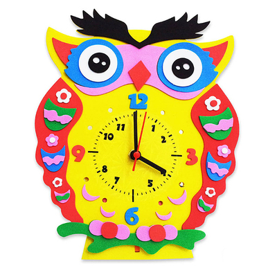 Набор для творчества из фоамирана KK-CL001 Часы «Сова» 24*24 см в интернет-магазине Швейпрофи.рф