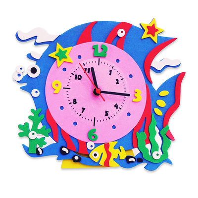 Набор для творчества из фоамирана KK-CL008 Часы «Рыбка» 24*24 см в интернет-магазине Швейпрофи.рф
