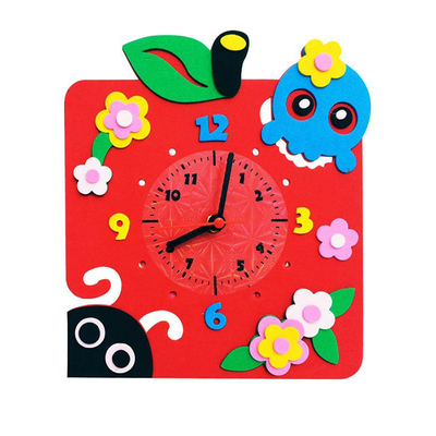 Набор для творчества из фоамирана KK-CL012 Часы «Яблоко» 24*24 см в интернет-магазине Швейпрофи.рф