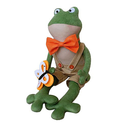 Набор текстильная игрушка Ваниль FR001 «Frog's Story. Лягушонок в оранжевой бабочке» 41 см в интернет-магазине Швейпрофи.рф