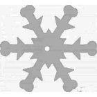 Пайетки «фигурки» Астра снежинки 25 мм (уп. 10 г) L010 мат.-бел.