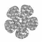 Пайетки «фигурки» Астра цветок 16 мм (уп. 10 г) 50112 серебро голограмма