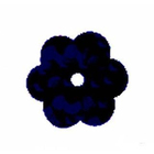 Пайетки «фигурки» Астра цветочки 10 мм (уп. 10 г) А-50 черн.