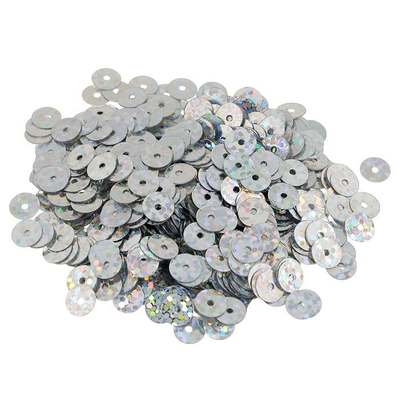 Пайетки Астра круглые 6 мм (уп. 10 г) плоские голограмма 50112 серебро в интернет-магазине Швейпрофи.рф