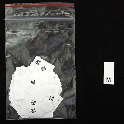 Размерники в пакетике (уп. 1000 шт.) «M» белый