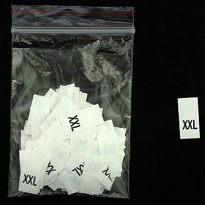 Размерники в пакетике (уп. 1000 шт.) «XXL» белый
