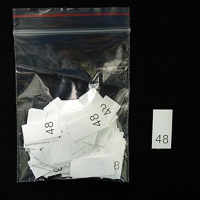 Размерники в пакетике (уп. 1000 шт.) №48 белый