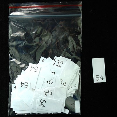 Размерники в пакетике (уп. 1000 шт.) №54 белый в интернет-магазине Швейпрофи.рф