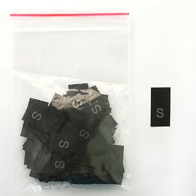 Размерники в пакетике (уп. 200 шт.) «S» черный
