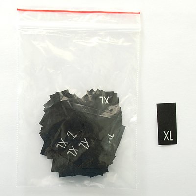Размерники в пакетике (уп. 200 шт.) «XL» черный в интернет-магазине Швейпрофи.рф