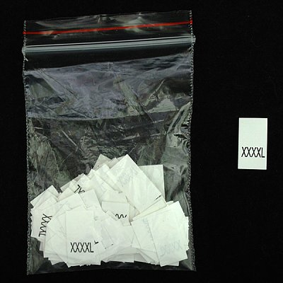 Размерники в пакетике (уп. 200 шт.) «XXXXL» белый в интернет-магазине Швейпрофи.рф