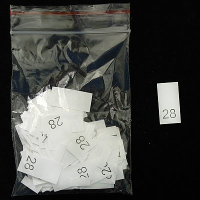 Размерники в пакетике (уп. 200 шт.) №28 белый в интернет-магазине Швейпрофи.рф