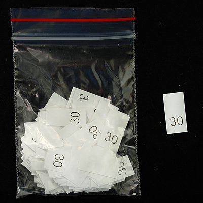 Размерники в пакетике (уп. 200 шт.) №30 белый