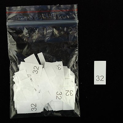 Размерники в пакетике (уп. 200 шт.) №32 белый в интернет-магазине Швейпрофи.рф
