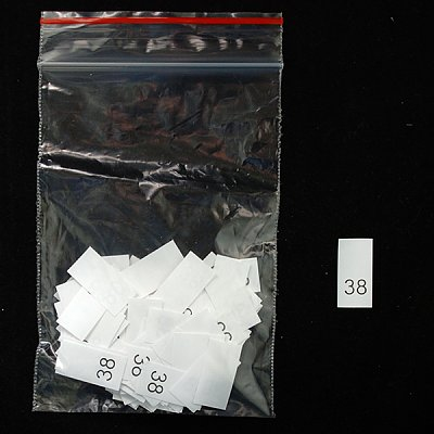 Размерники в пакетике (уп. 200 шт.) №38 белый в интернет-магазине Швейпрофи.рф