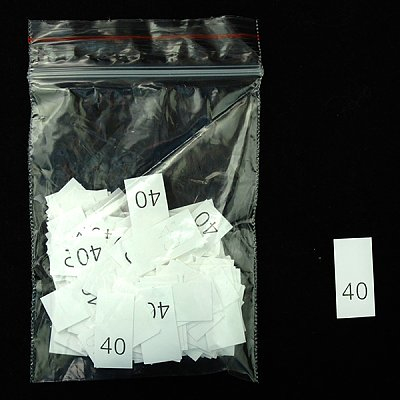 Размерники в пакетике (уп. 200 шт.) №40 белый в интернет-магазине Швейпрофи.рф