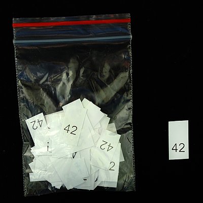Размерники в пакетике (уп. 200 шт.) №42 белый