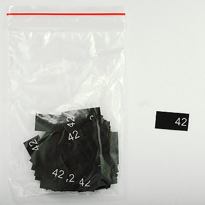 Размерники в пакетике (уп. 200 шт.) №42 черный в интернет-магазине Швейпрофи.рф