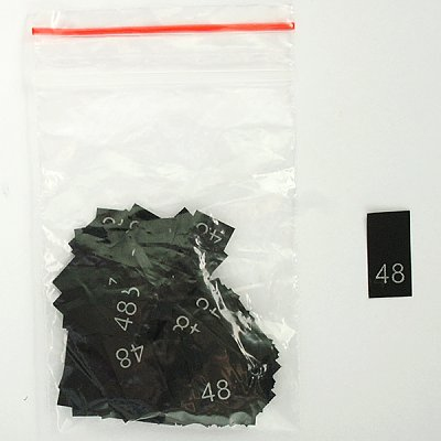 Размерники в пакетике (уп. 200 шт.) №48 черный в интернет-магазине Швейпрофи.рф