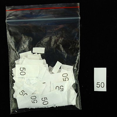 Размерники в пакетике (уп. 200 шт.) №50 белый