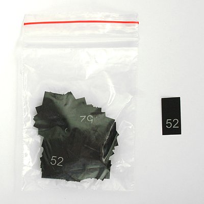 Размерники в пакетике (уп. 200 шт.) №52 черный