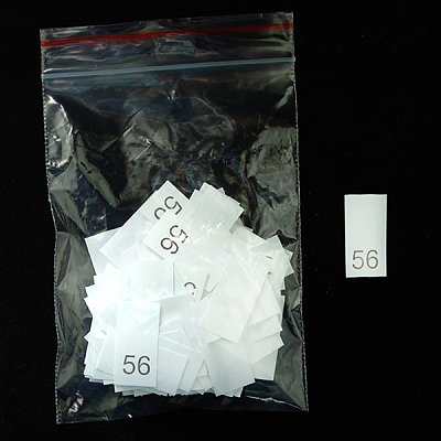 Размерники в пакетике (уп. 200 шт.) №56 белый в интернет-магазине Швейпрофи.рф