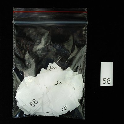 Размерники в пакетике (уп. 200 шт.) №58 белый