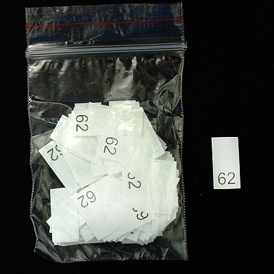Размерники в пакетике (уп. 200 шт.) №62 белый