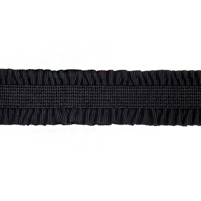 Резинка-рюшка 14 мм 1398 (SF029) (уп. 25 м) черный в интернет-магазине Швейпрофи.рф