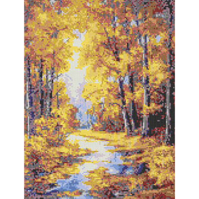 Ткань для вышивания бисером Каролинка КБП-3041 «Осенние краски» 27*35,5 см в интернет-магазине Швейпрофи.рф