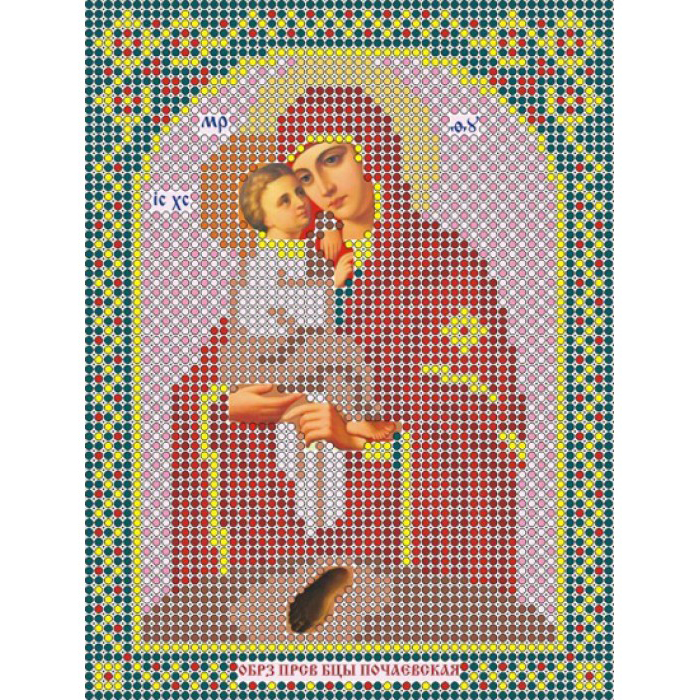 Ткань для вышивания бисером «Русская сказка МК-103 БМ Почаевская» 12*16 см