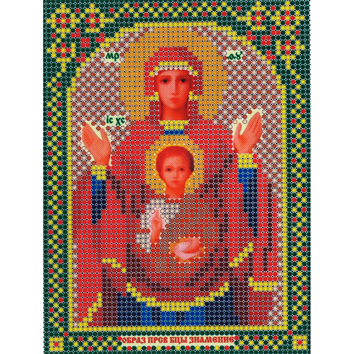 Ткань для вышивания бисером «Русская сказка МК-168 БМ Знамение» 12*16 см