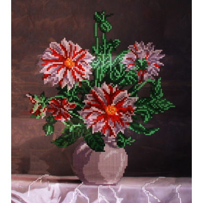 Ткань для вышивания бисером А3 БИС 625 «Цветы в вазе» 33*45 см в интернет-магазине Швейпрофи.рф