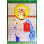 Ткань для вышивания бисером А3 КМИ-3354 «Св. Николай Чудотворец» 25*37 см