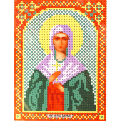Ткань для вышивания бисером А5 иконы БИС МК-035 «Св. Дарья» 12*16 см в интернет-магазине Швейпрофи.рф